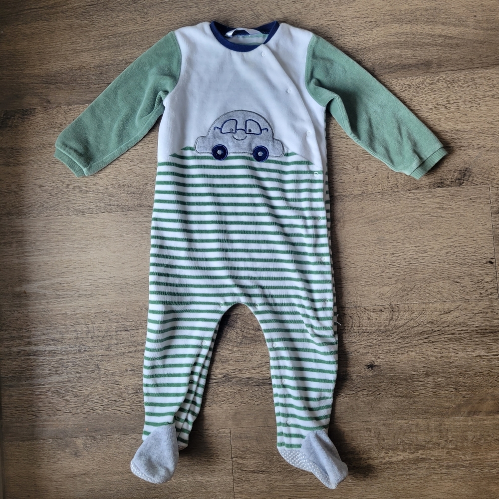 Mayoral Green Stripes Appliqued Layette 18M